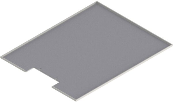 Produktbild UBK 401 055  -  Deckel für Bürstenauslass zu UBK 400 mit Kante geschlossen aus ALU 2.5mm, 5mm Vertiefung